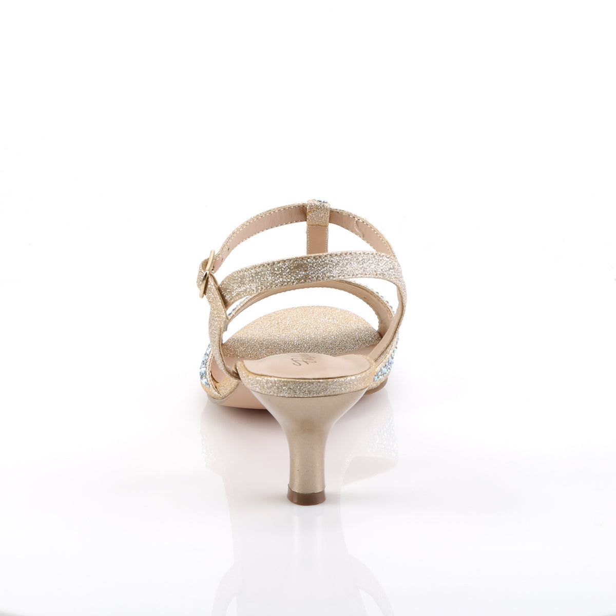 Fabulicious Damen Sandalen AUDREY-05 Nude schimmernde Stoff