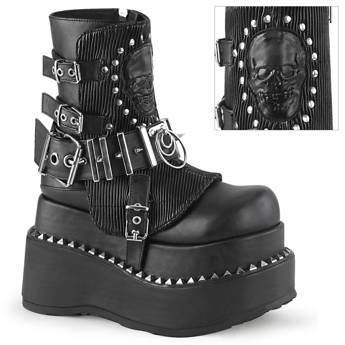 DemoniaCult Stiefeletten BEAR-150 BLK Vegan Leder