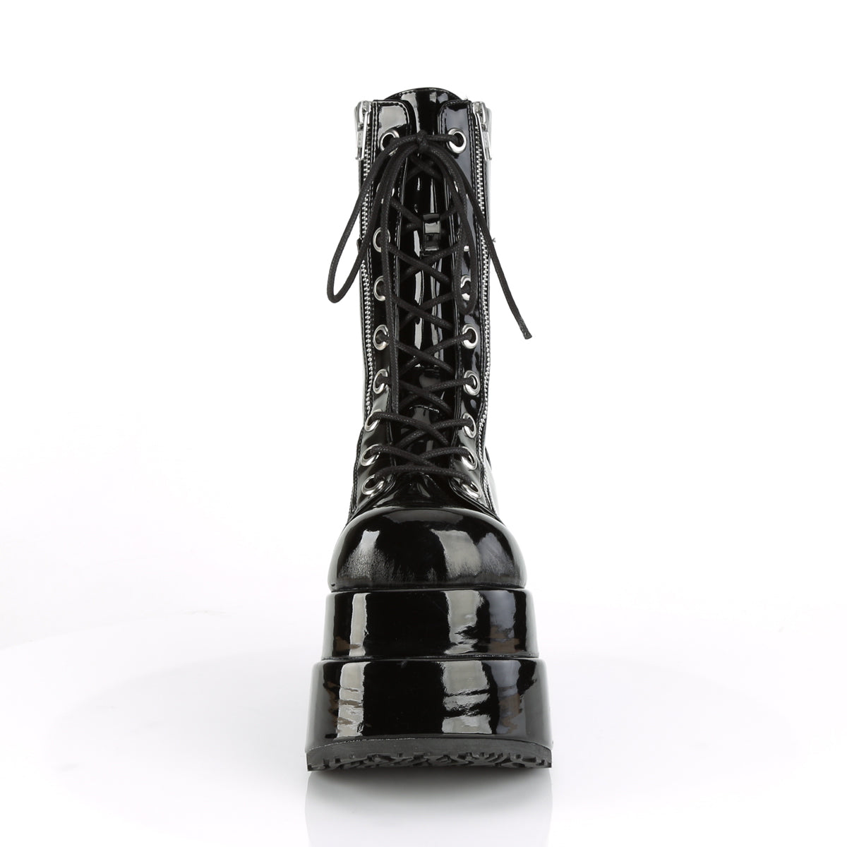 DemoniaCult Frauenstiefel BEAR-265 Blk Pat
