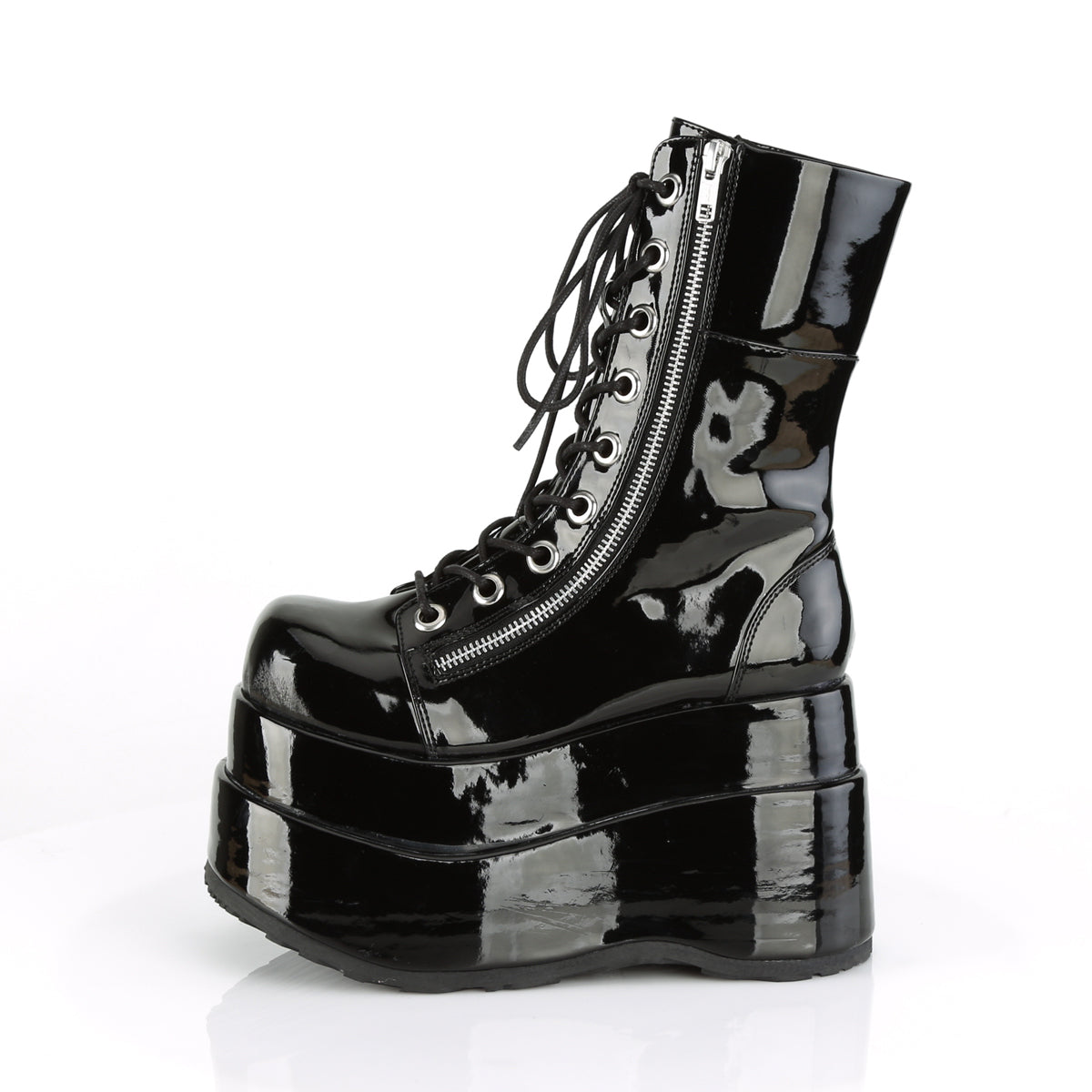 DemoniaCult Frauenstiefel BEAR-265 Blk Pat