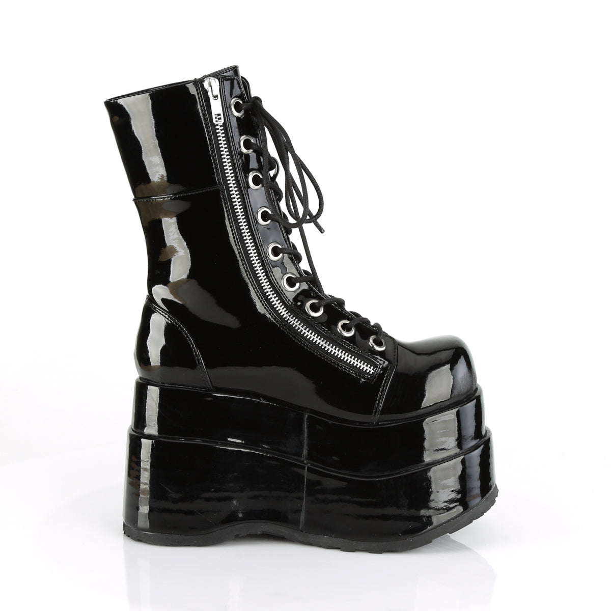 DemoniaCult Frauenstiefel BEAR-265 Blk Pat