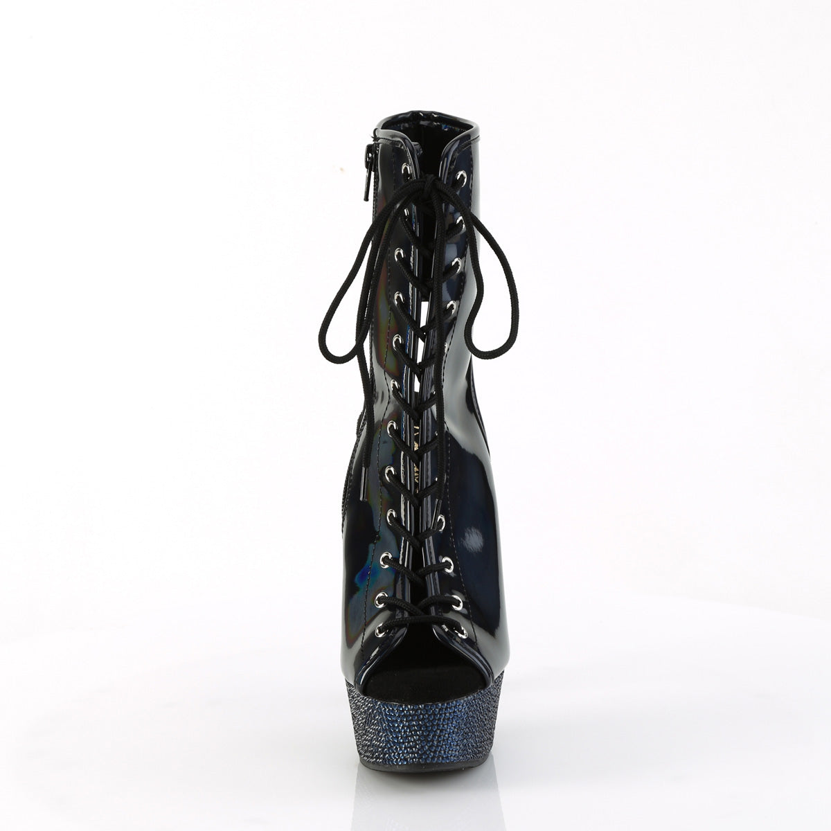 Pleaser Stiefeletten BEJEWELED-1016-6 BLK Holo Pat/Mitternacht BLK RS