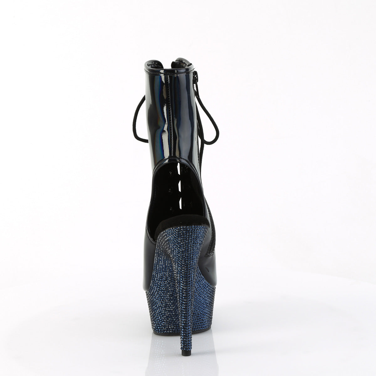 Pleaser Stiefeletten BEJEWELED-1016-6 BLK Holo Pat/Mitternacht BLK RS