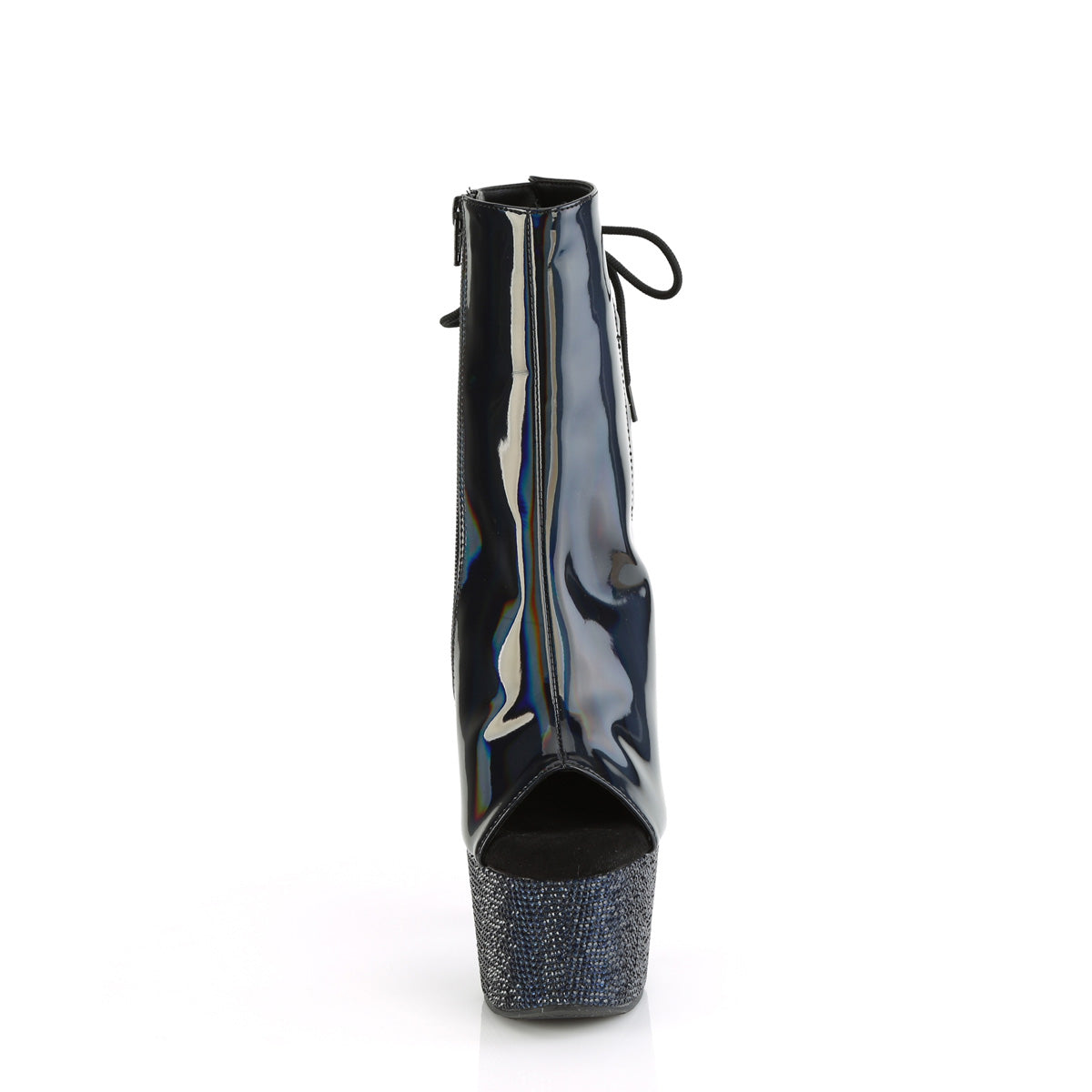 Pleaser Stiefeletten BEJEWELED-1018DM-7 BLK Holo Pat/Mitternacht BLK RS