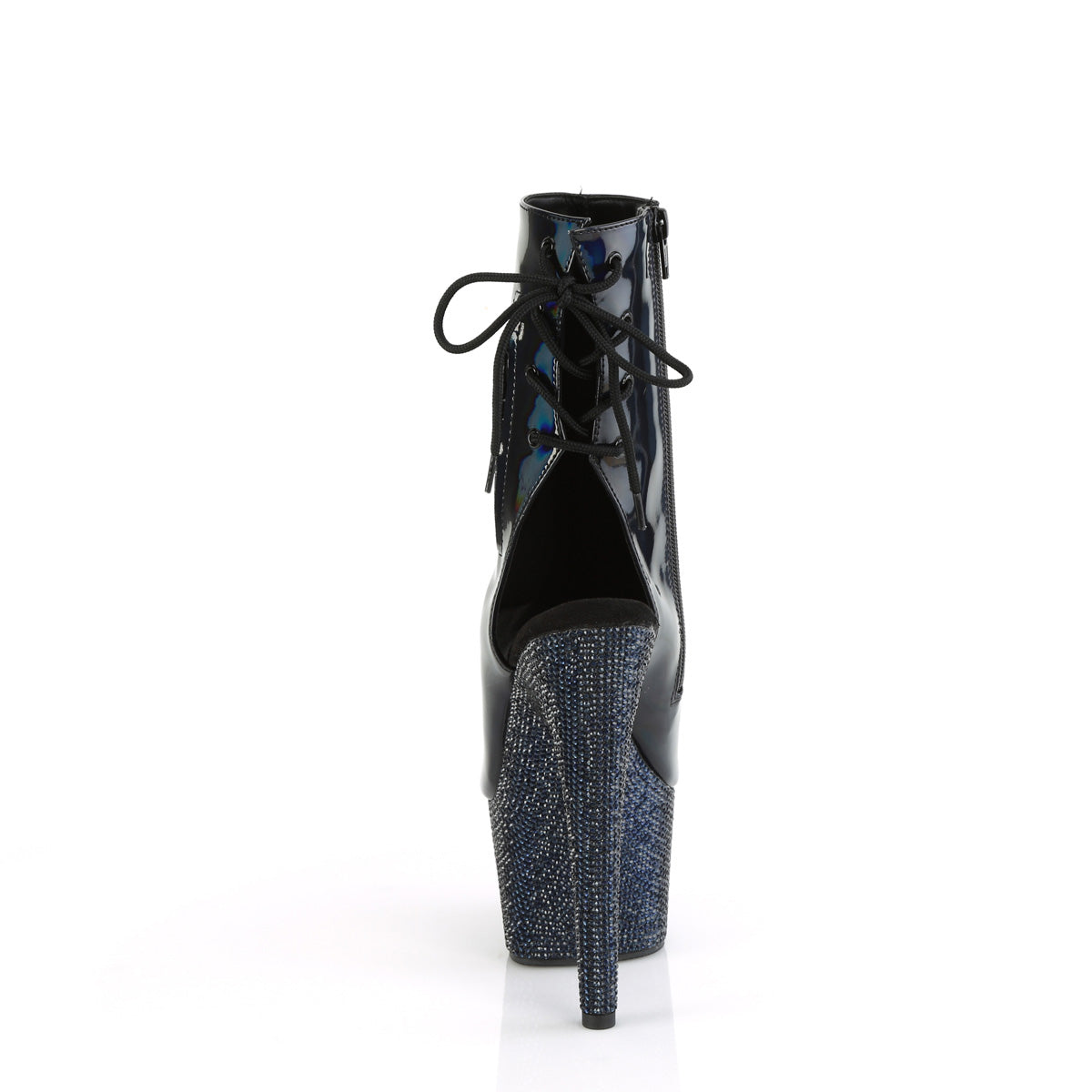 Pleaser Stiefeletten BEJEWELED-1018DM-7 BLK Holo Pat/Mitternacht BLK RS