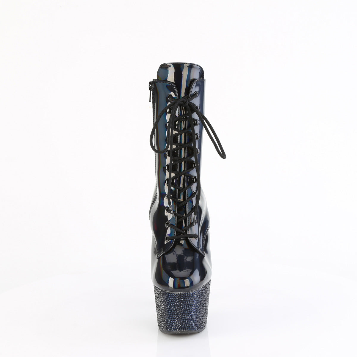 Pleaser Stiefeletten BEJEWELED-1020-7 BLK Holo Pat/Mitternacht BLK RS