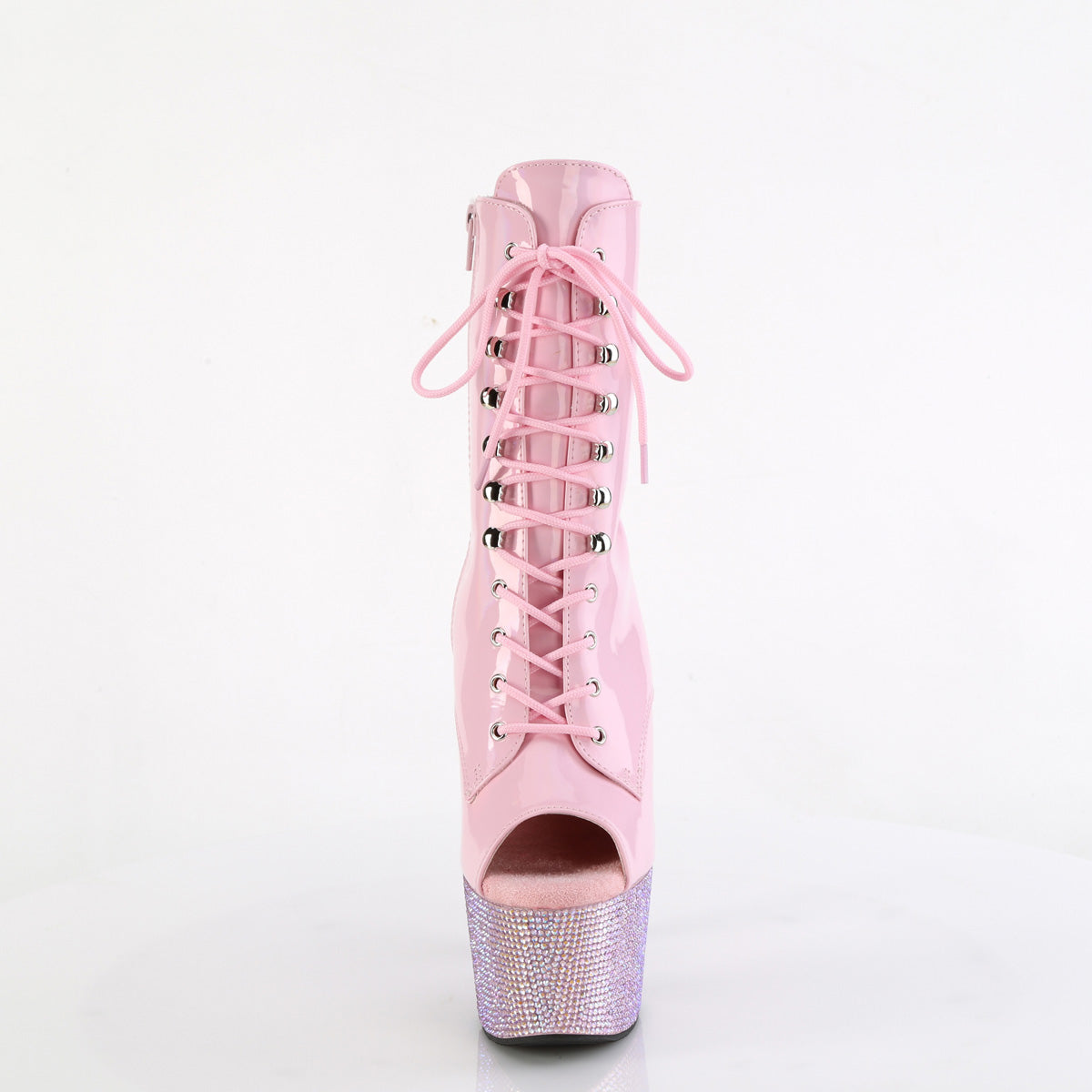 Pleaser Stiefeletten BEJEWELED-1021-7 B. Pink Holo Pat/b. Rosa Ab Rs
