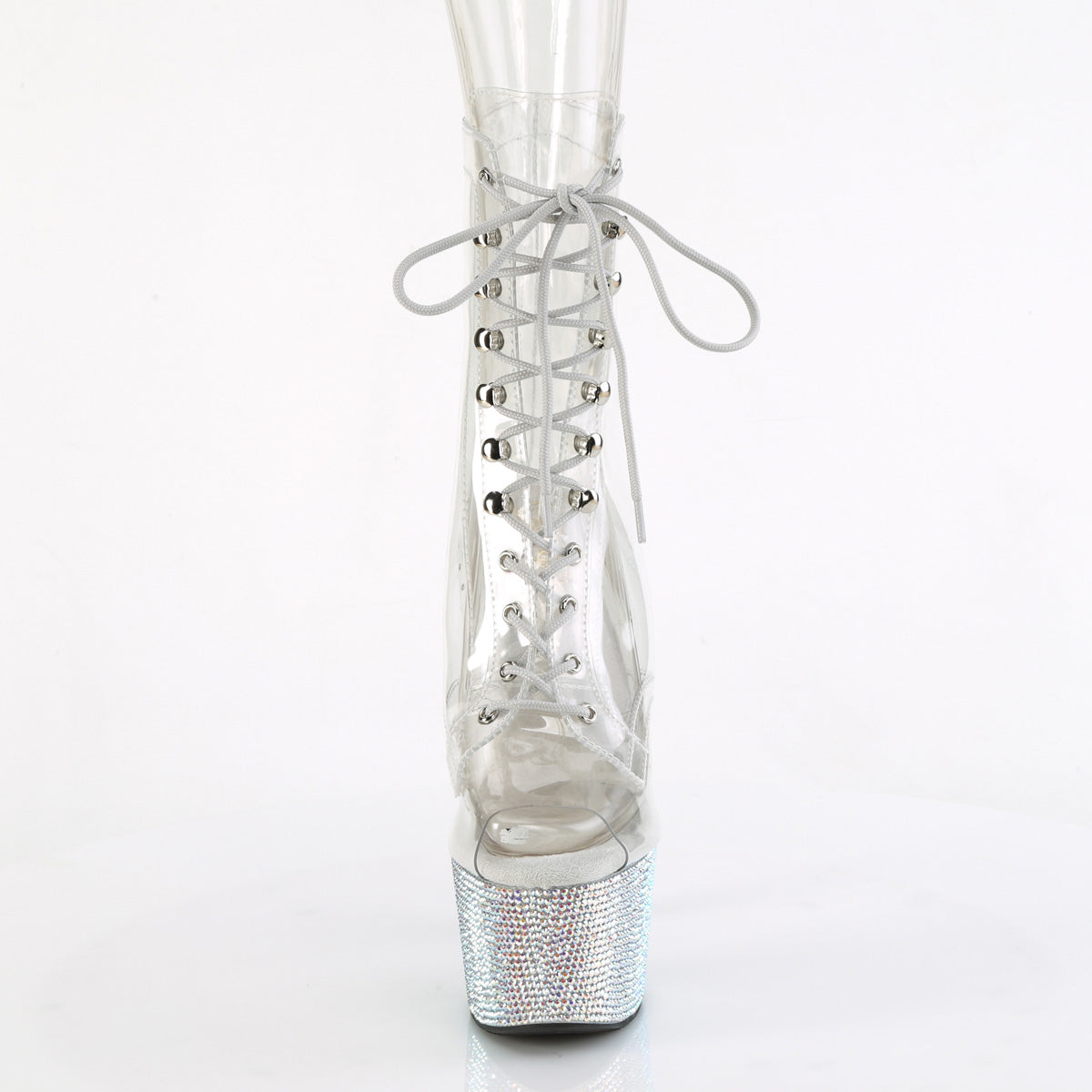 Pleaser Stiefeletten BEJEWELED-1021C-7 CLR-RS/SLV AB RS