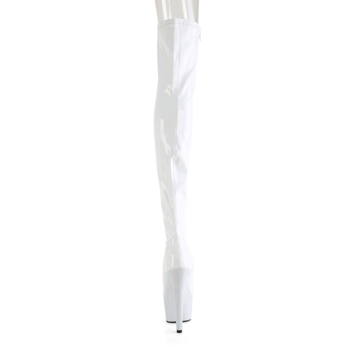 Pleaser Stiefel BEJEWELED-3011-7 WHT STR HOLO PAT/WHT RS