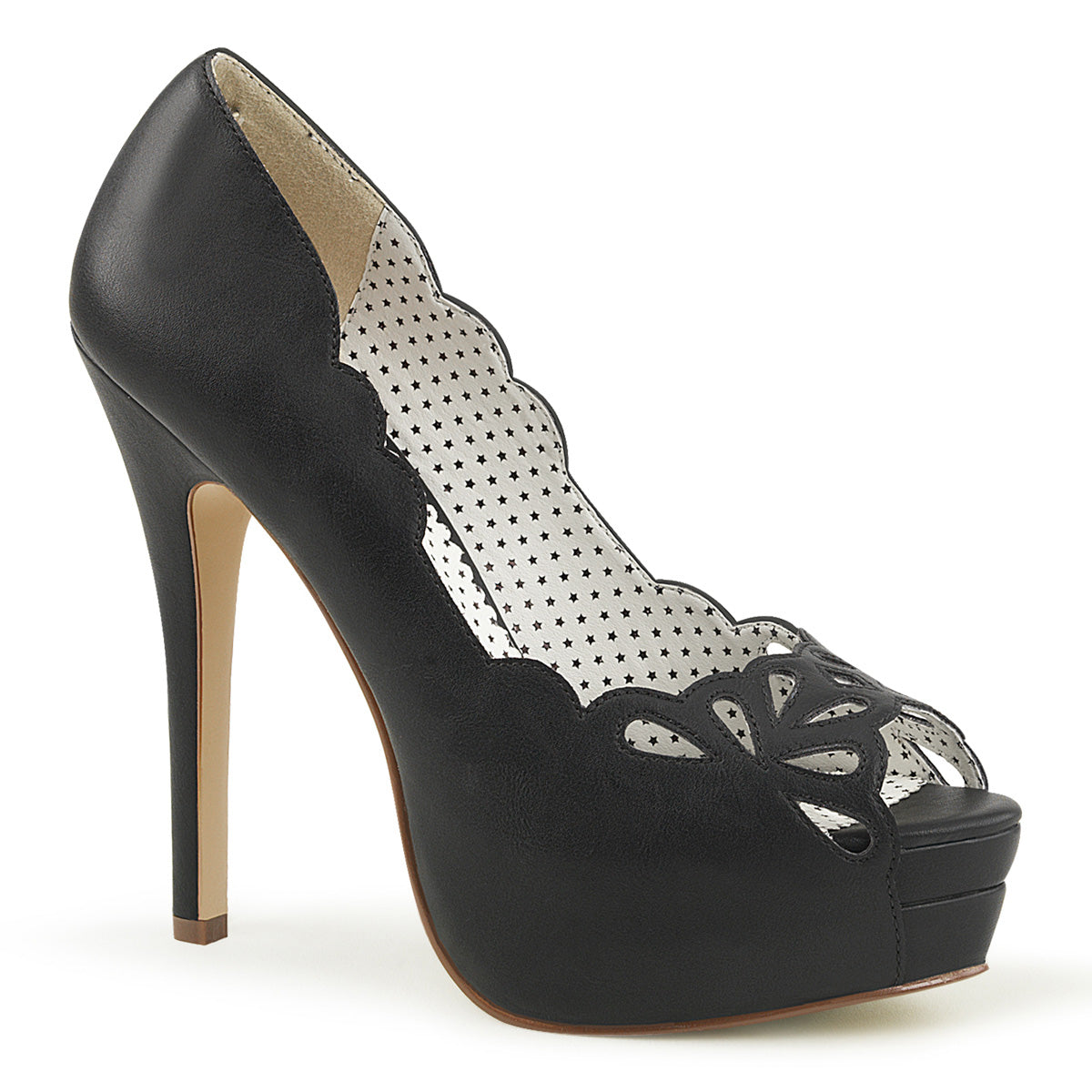 Pin Up Couture Frauenpumpen BELLA-30 black faux leder