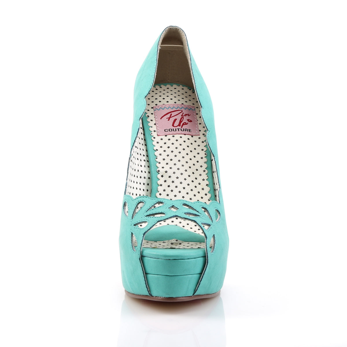 Pin Up Couture Frauenpumpen BELLA-30 TEAL-FAUX-Leder