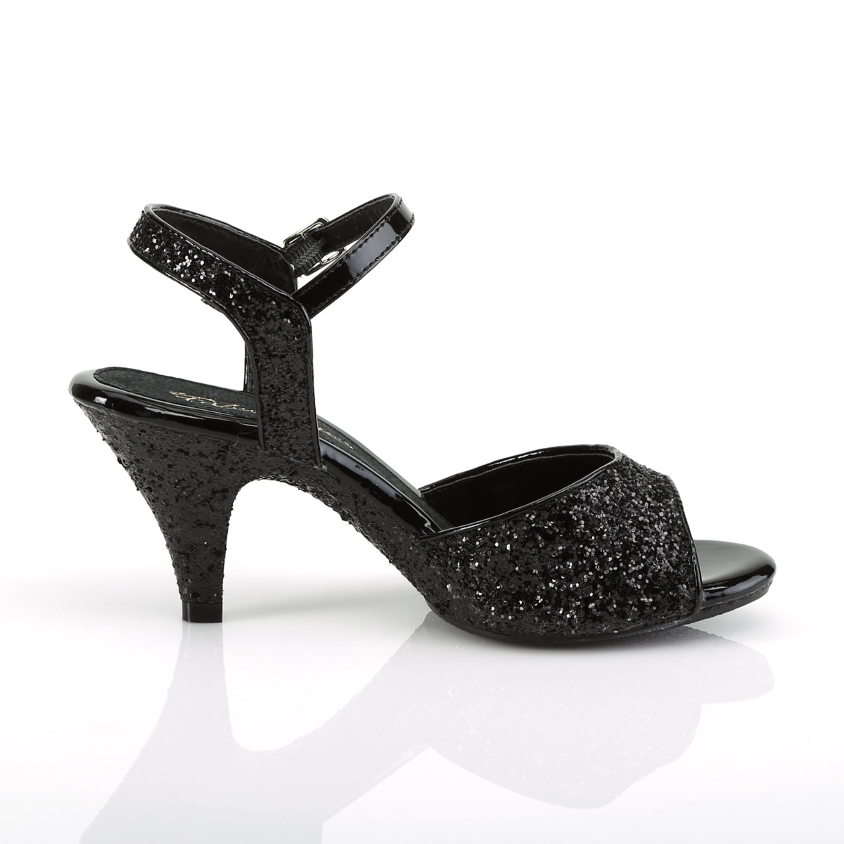 Fabulicious Damen Sandalen BELLE-309G BLK Glitter / BLK Glitter