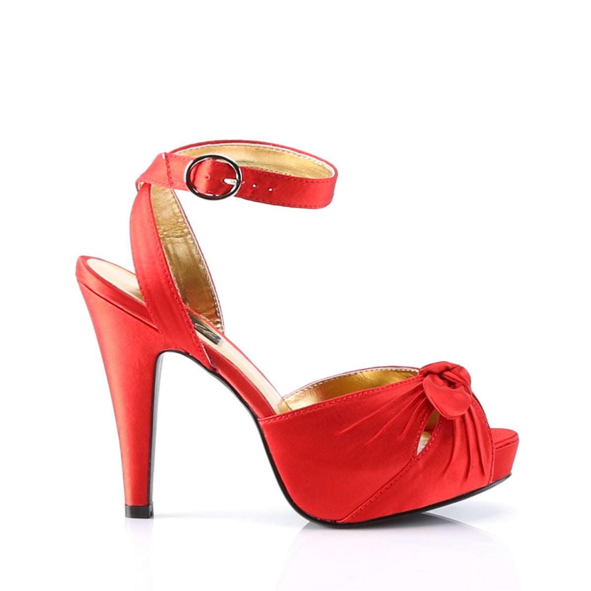 Pin Up Couture Womens Pumps BETTIE-04 Red Satin