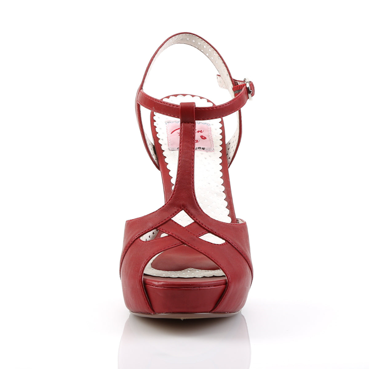 Pin Up Couture Womens Pumps BETTIE-23 Red Faux Leather