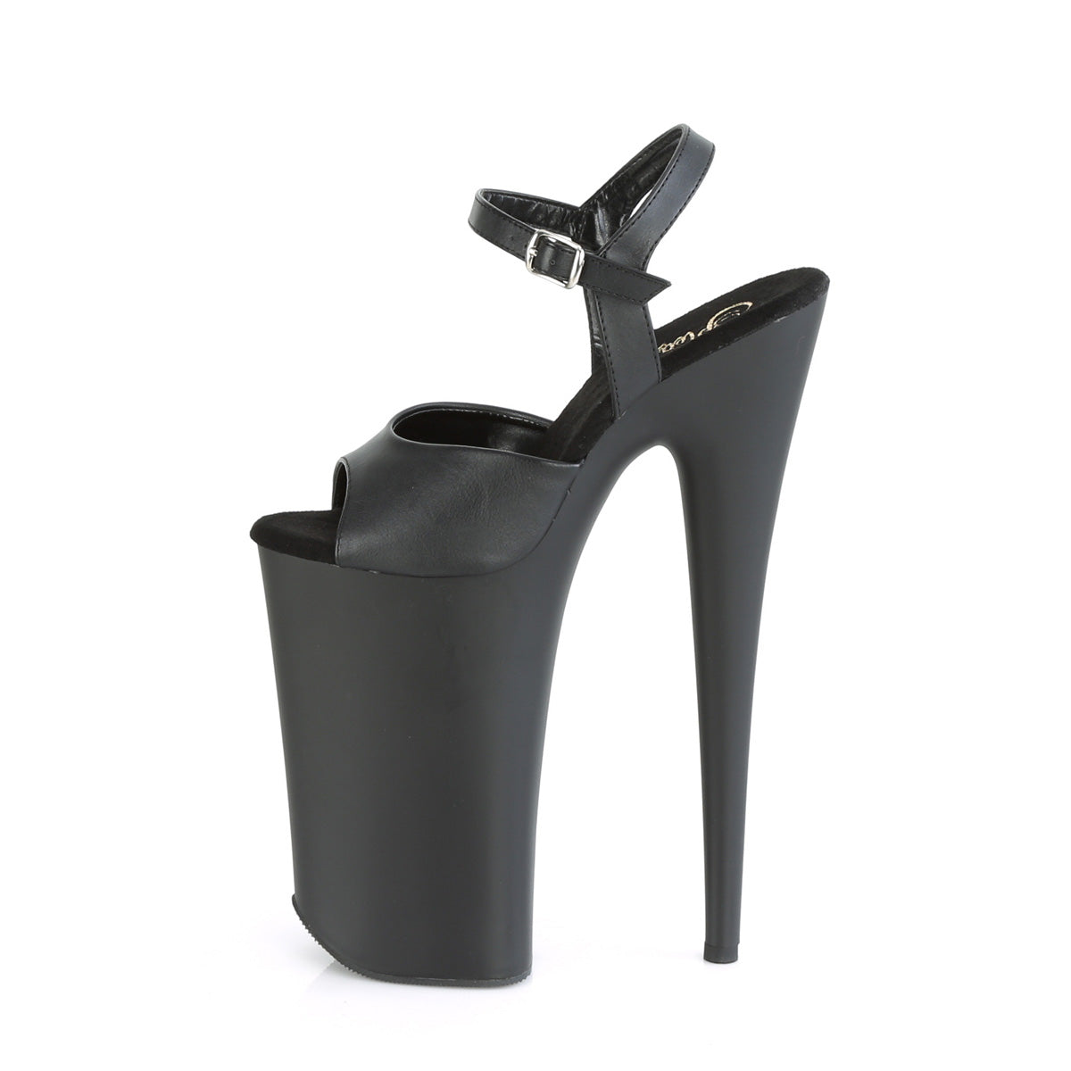 Pleaser Damen Sandalen BEYOND-009 BLK Faux Leder / BLK Matte