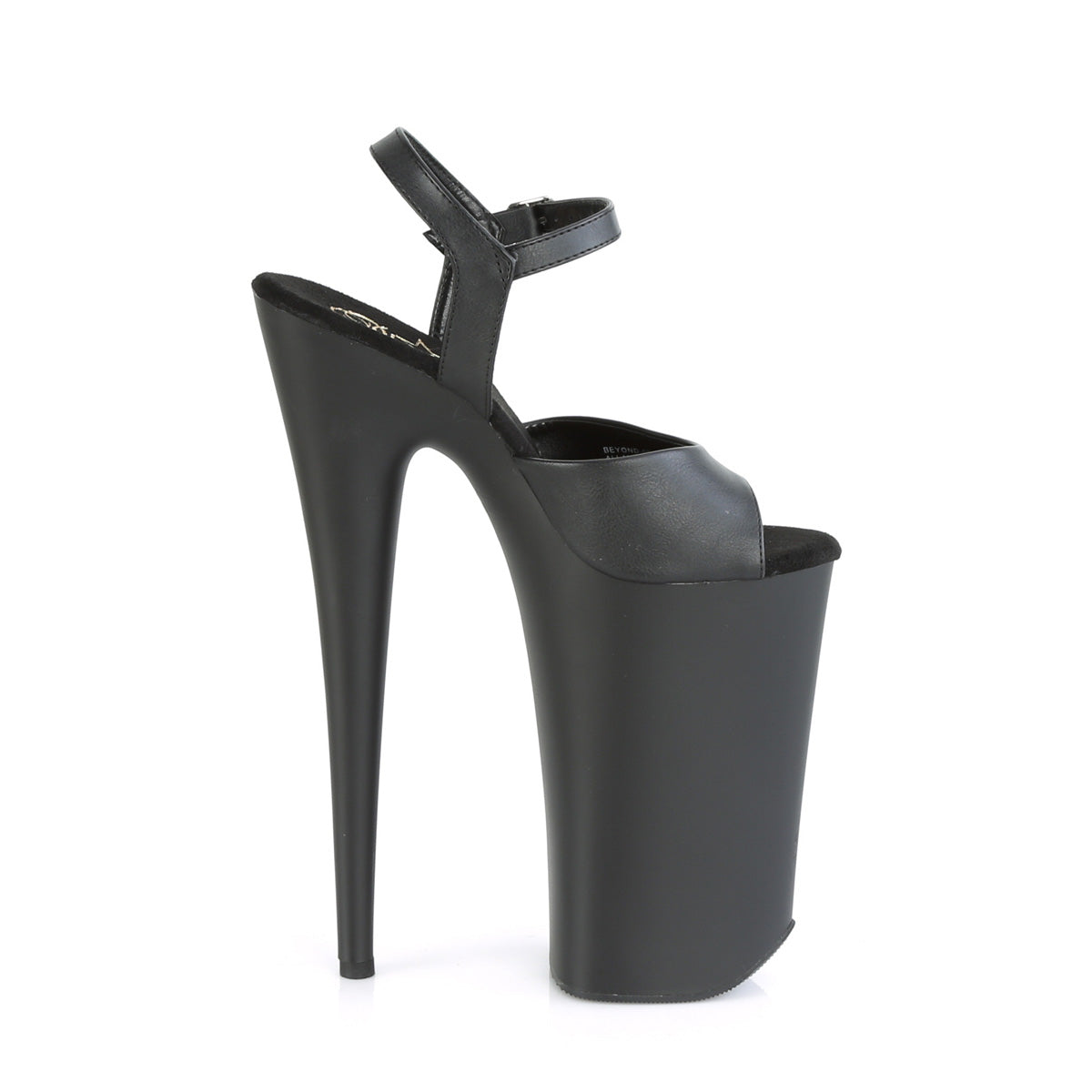 Pleaser Damen Sandalen BEYOND-009 BLK Faux Leder / BLK Matte