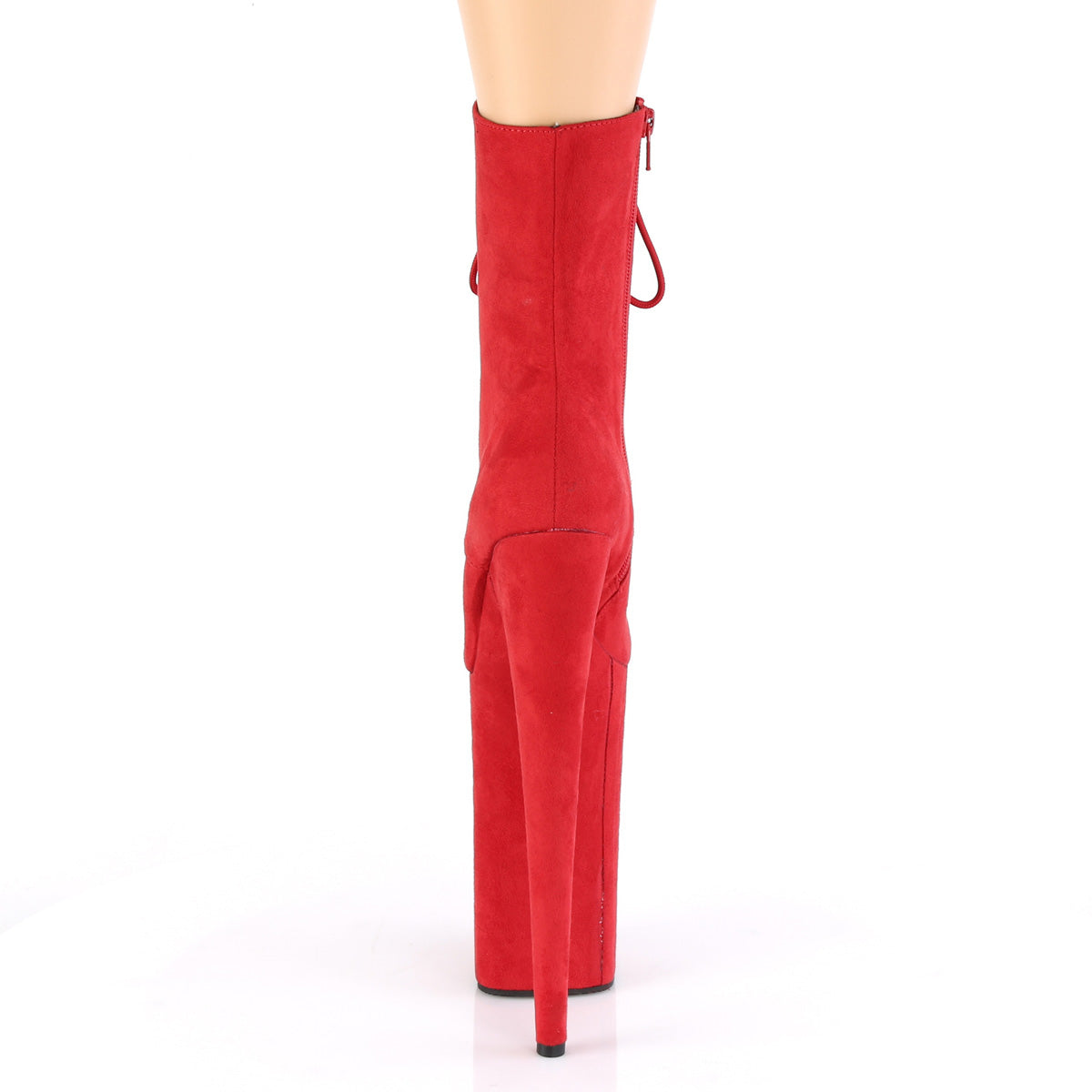 Pleaser Damen Knöchelstiefel BEYOND-1020FS Rot Faux Wildleder / Rot Faux Wildleder