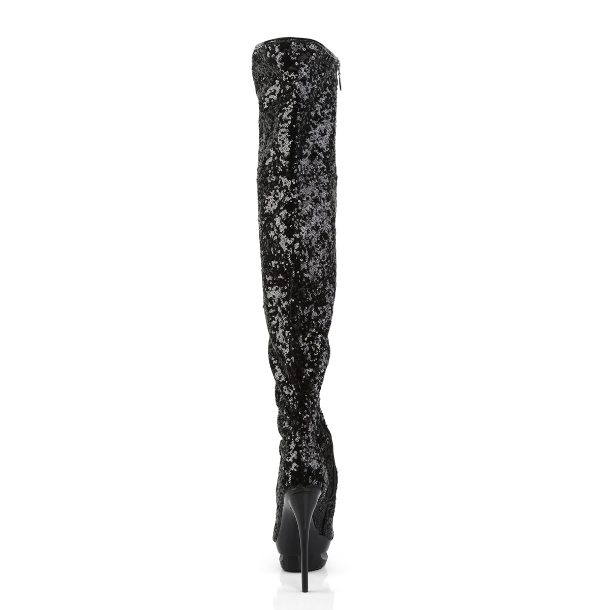 Pleaser Womens Boots. BLONDIE-R-3011 BLK Pailletten / BLK