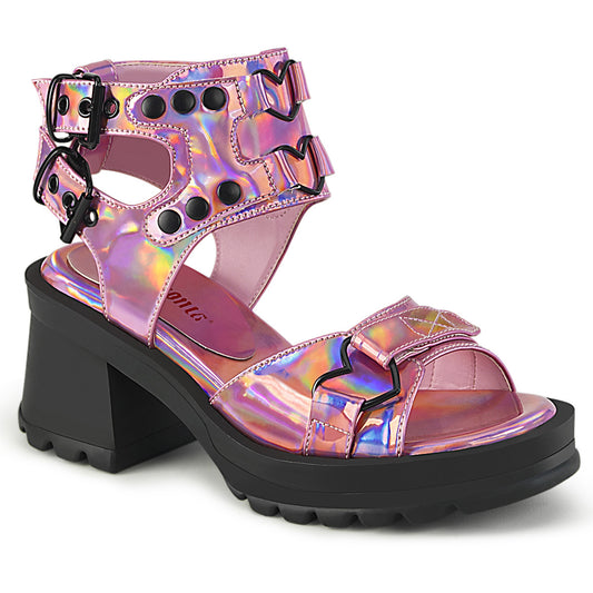 DemoniaCult  Pumps BRATTY-07 Pink Holo Pat