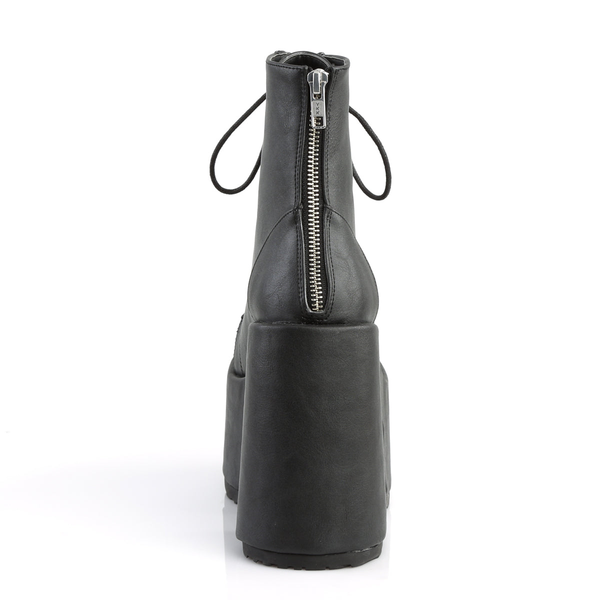 DemoniaCult Damenknöchelstiefel CAMEL-203 BLK Vegan Leder