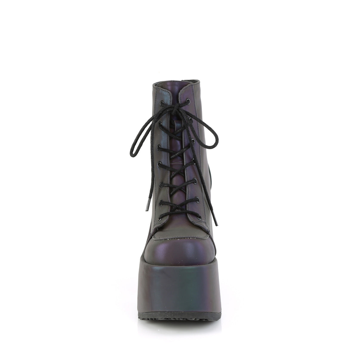 DemoniaCult Stiefeletten CAMEL-203 grünes multi -reflektierend