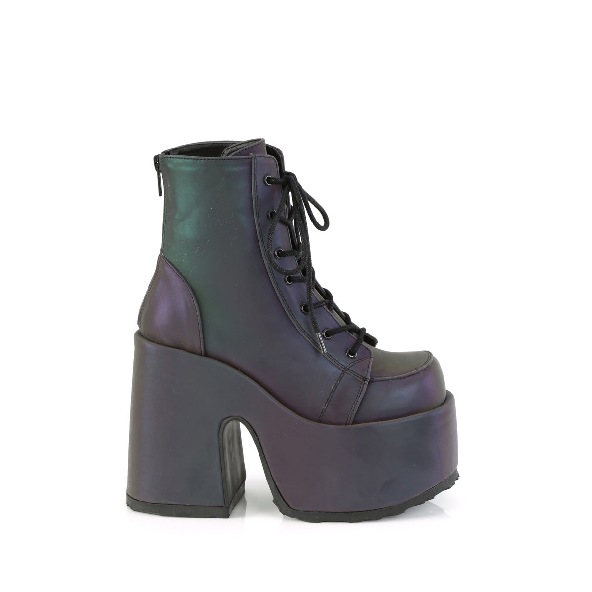 DemoniaCult Stiefeletten CAMEL-203 grünes multi -reflektierend