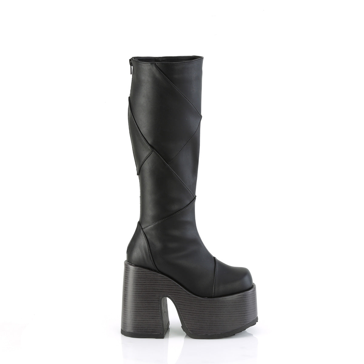 DemoniaCult Stiefel CAMEL-280 BLK Vegan Leder