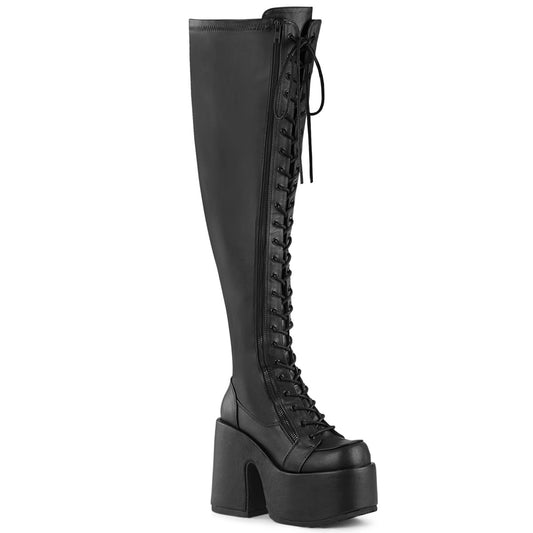 DemoniaCult  Stiefel CAMEL-300WC BLK Str vegan Leder