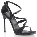 Fabulicious Damen Sandalen CHIC-24 BLK V. Weder-Glitter / BLK Matt