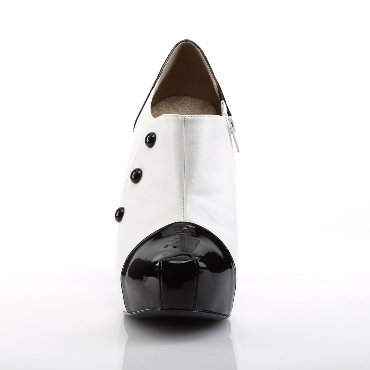 Pleaser Pink Label Frauenpumpen CHLOE-11 BLK-WHT