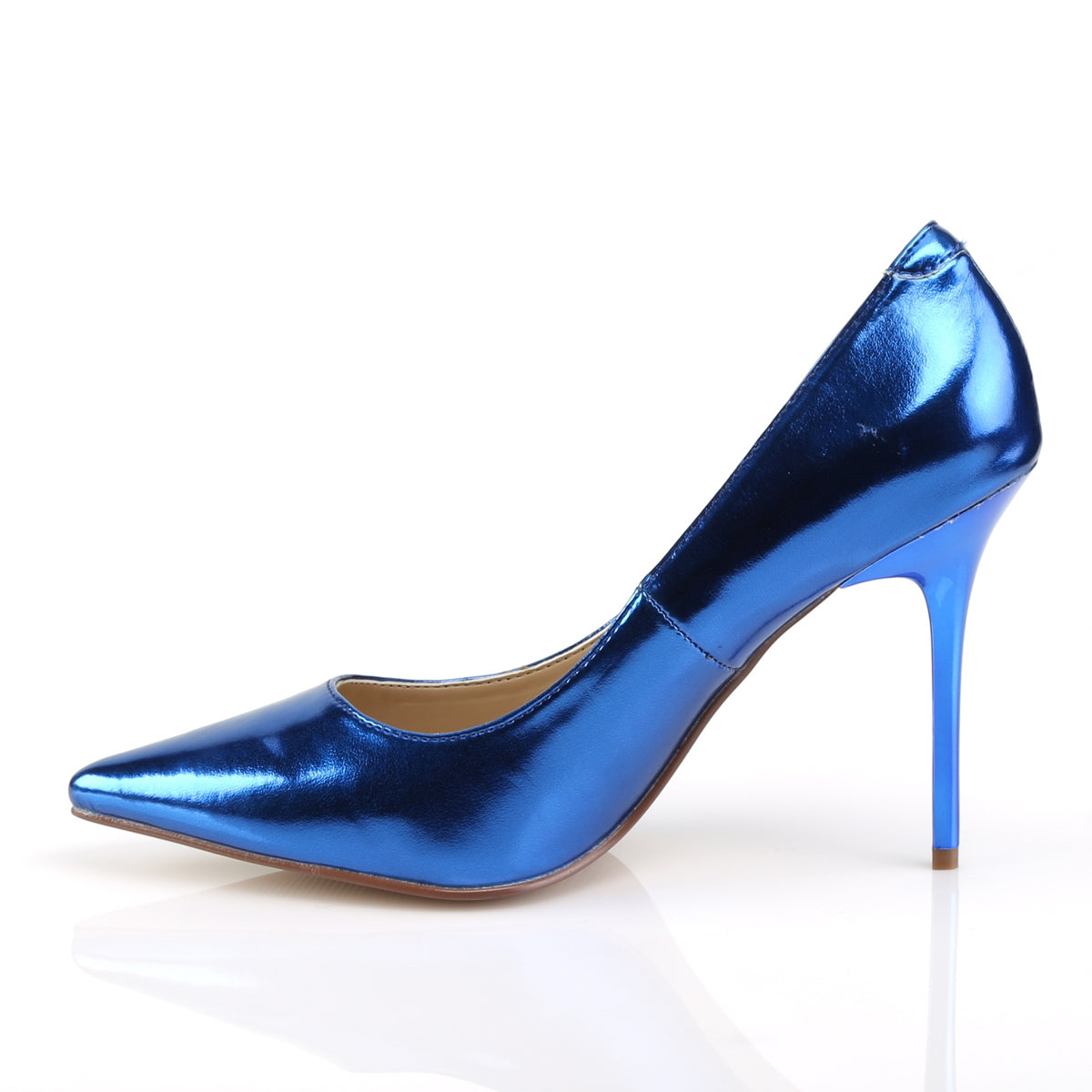 Pleaser Frauenpumpen CLASSIQUE-20 blau metallic pu