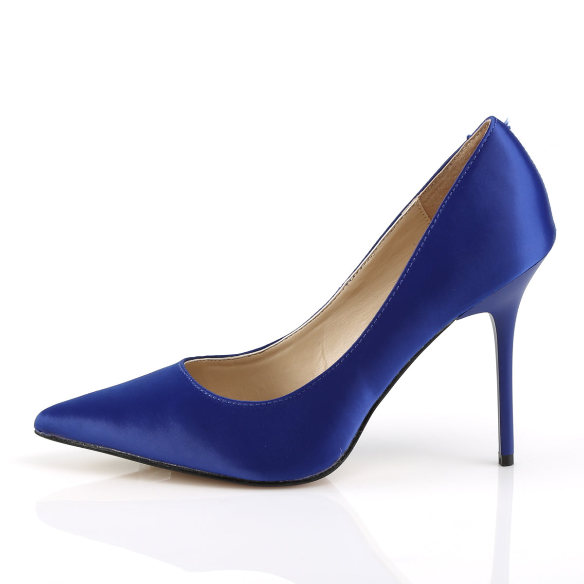 Pleaser Frauenpumpen CLASSIQUE-20 Royal Blue Satin