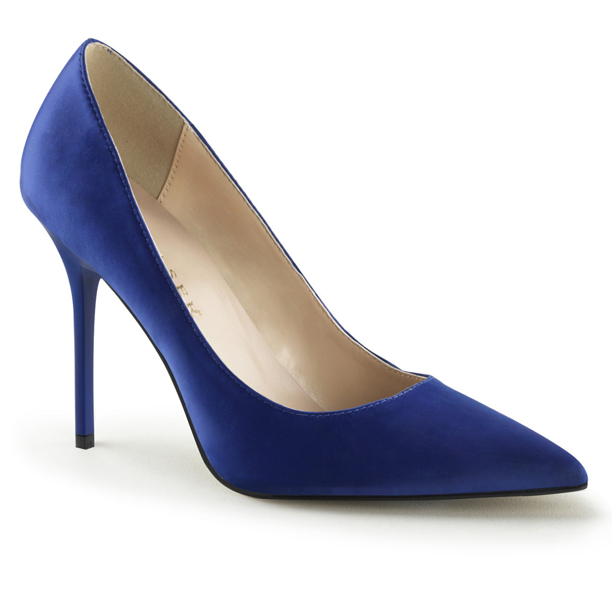 Pleaser Frauenpumpen CLASSIQUE-20 Royal Blue Satin