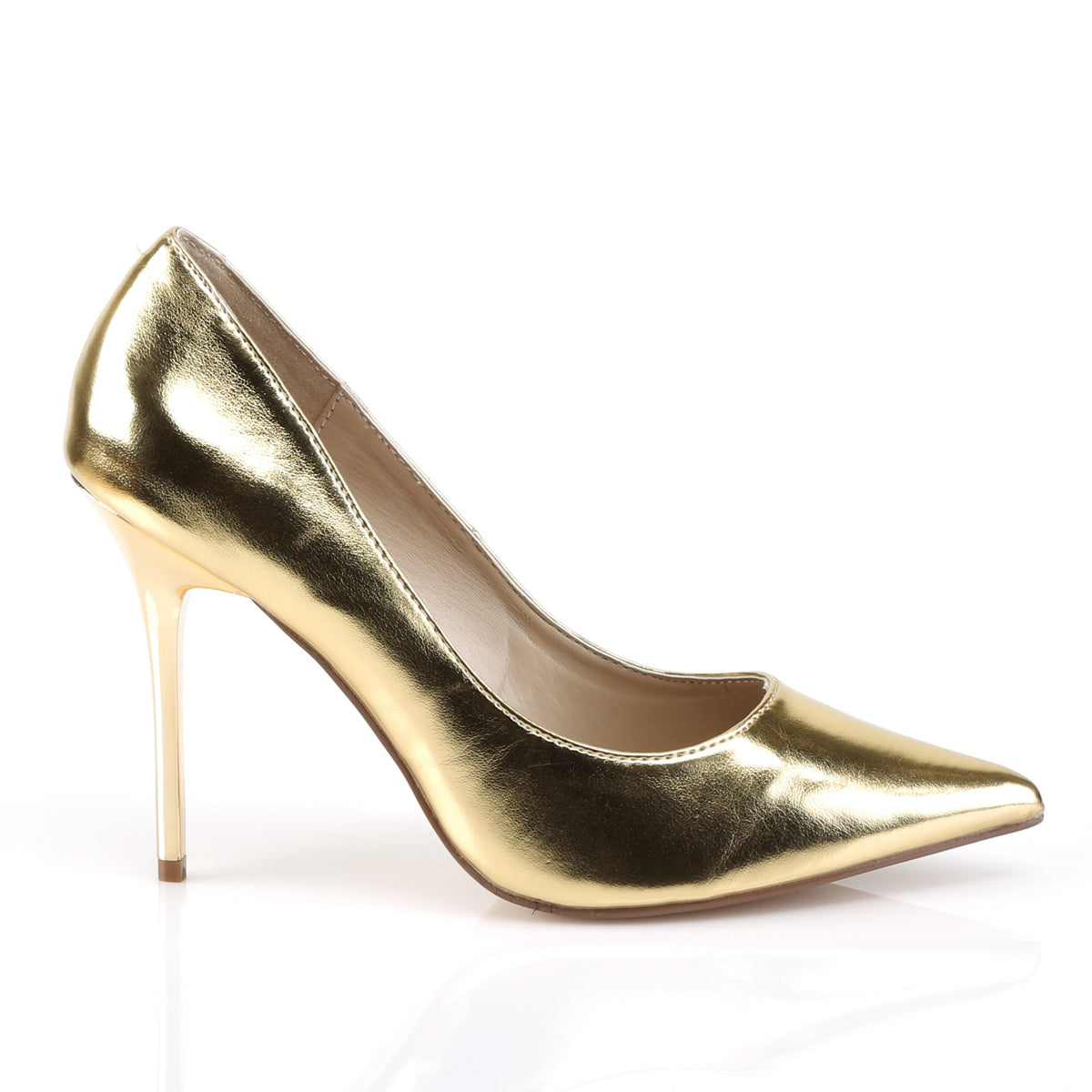 Pleaser Frauenpumpen CLASSIQUE-20 gold traf pu