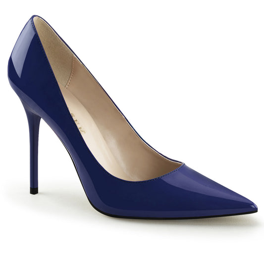 Pleaser Frauenpumpen CLASSIQUE-20 Navy Blue Pat