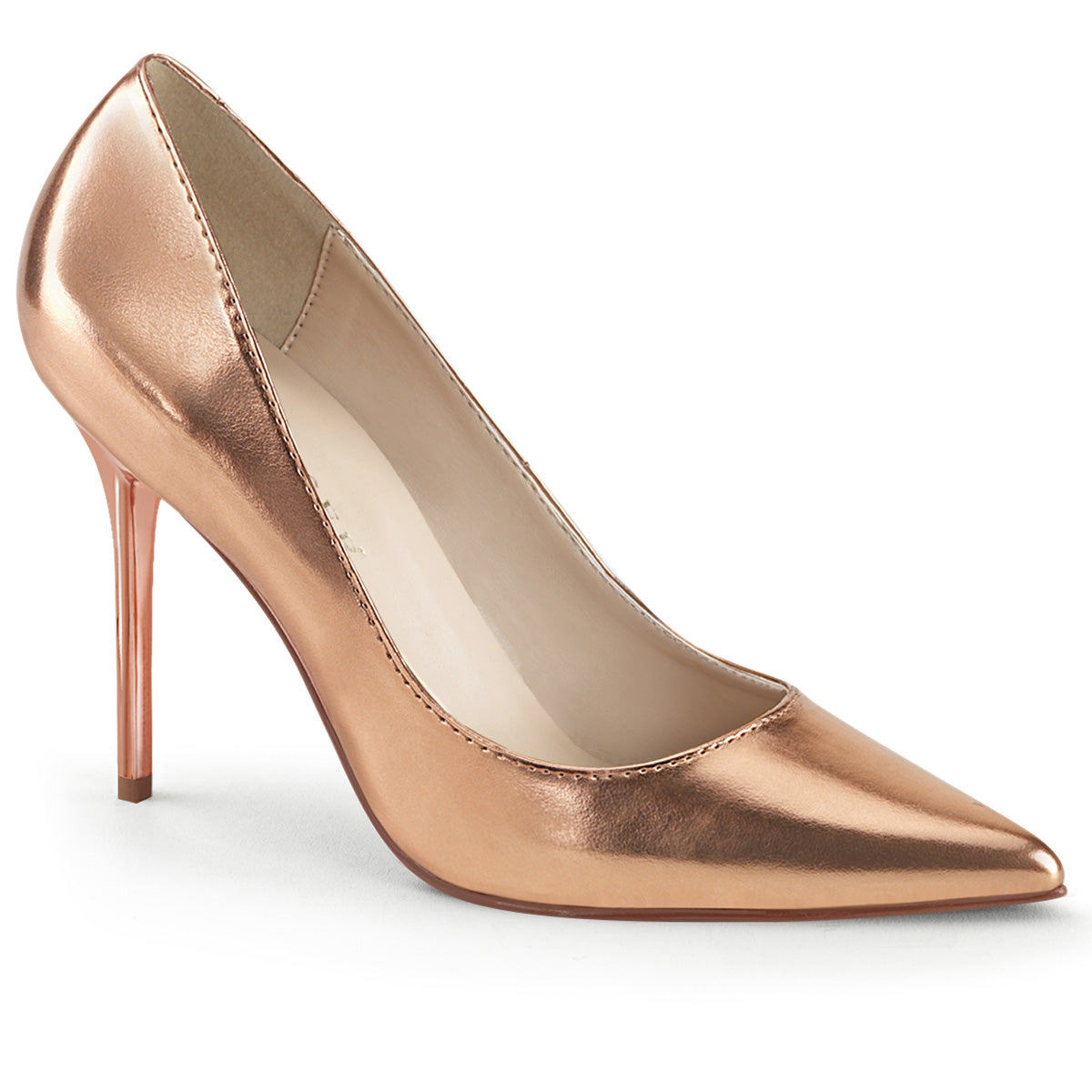 Pleaser Frauenpumpen CLASSIQUE-20 Rose Gold Metallic PU
