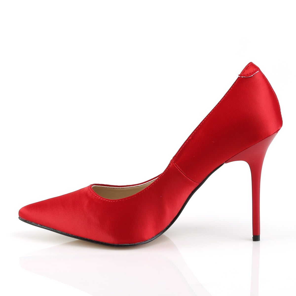 Pleaser Frauenpumpen CLASSIQUE-20 rot satin.