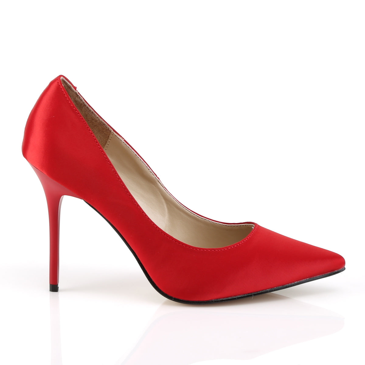 Pleaser Frauenpumpen CLASSIQUE-20 rot satin.