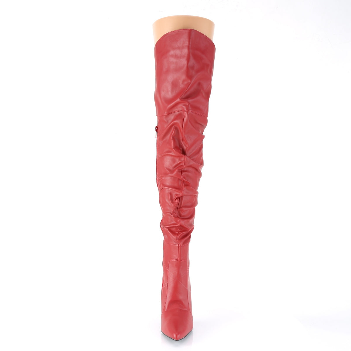 Pleaser Womens Boots. CLASSIQUE-3011 Rotes Kunstleder