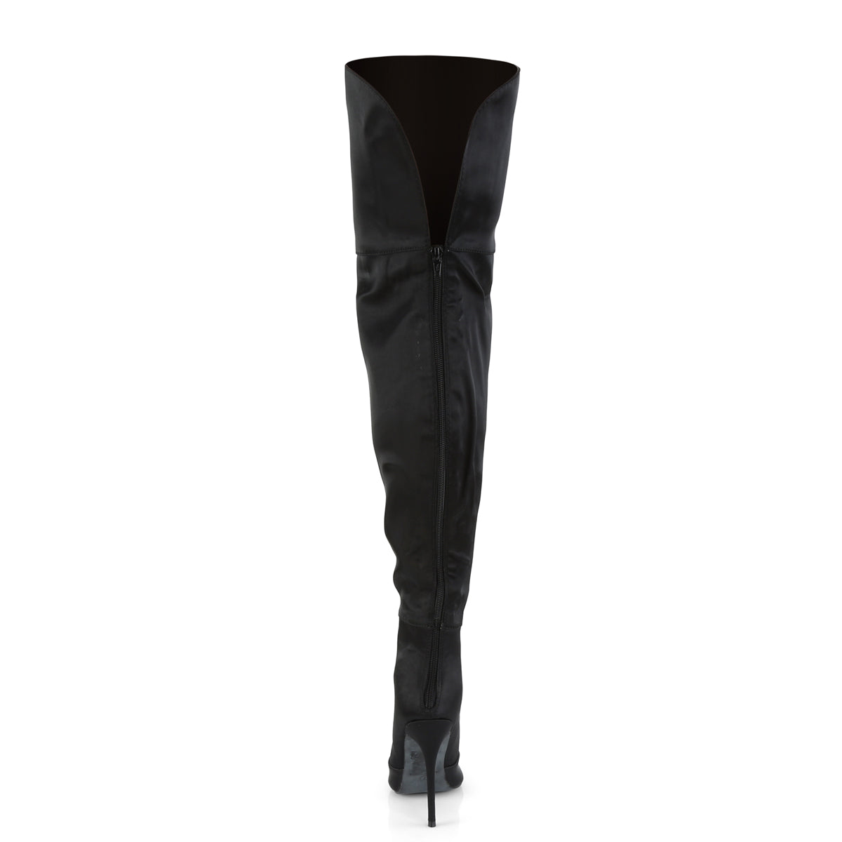 Pleaser Womens Boots. COURTLY-3012 BLK Stretch Satin