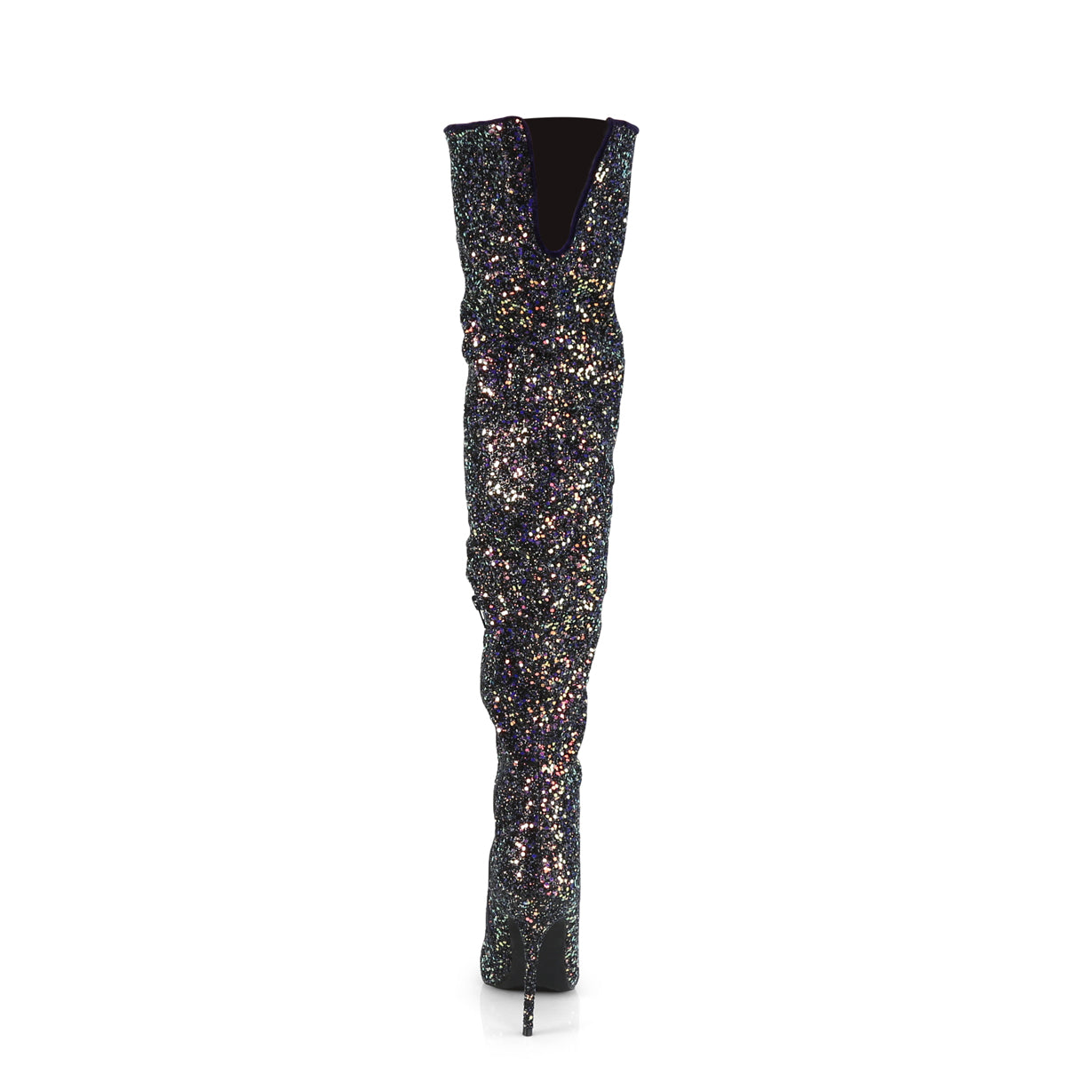 Pleaser Womens Boots. COURTLY-3015 BLK Multi Glitter