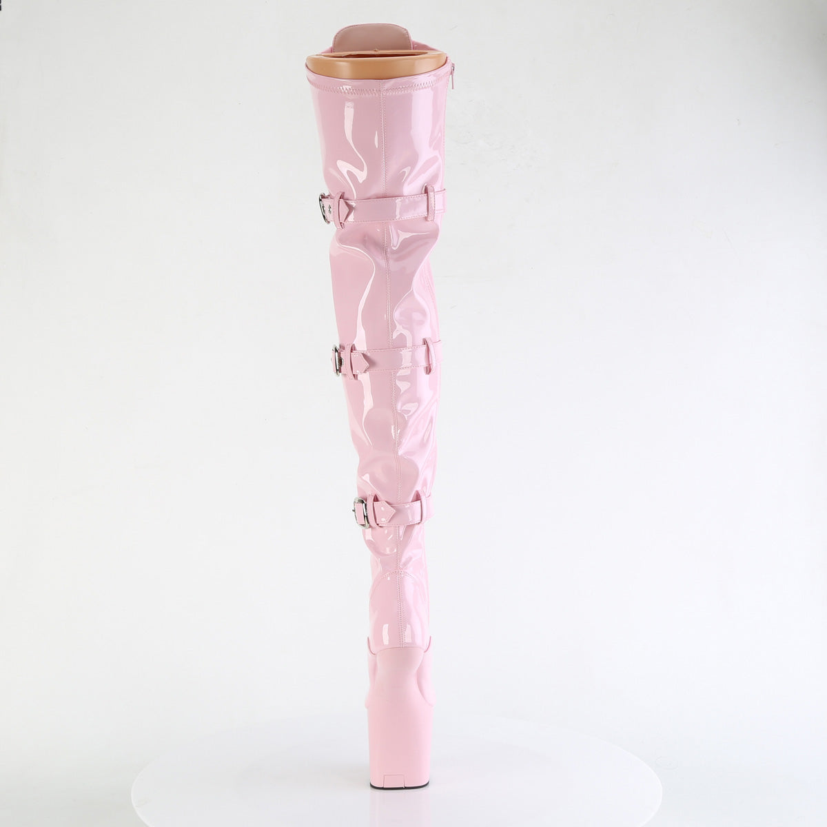 Pleaser Stiefel CRAZE-3028 B. Pink Str. Pat/b. Rosa