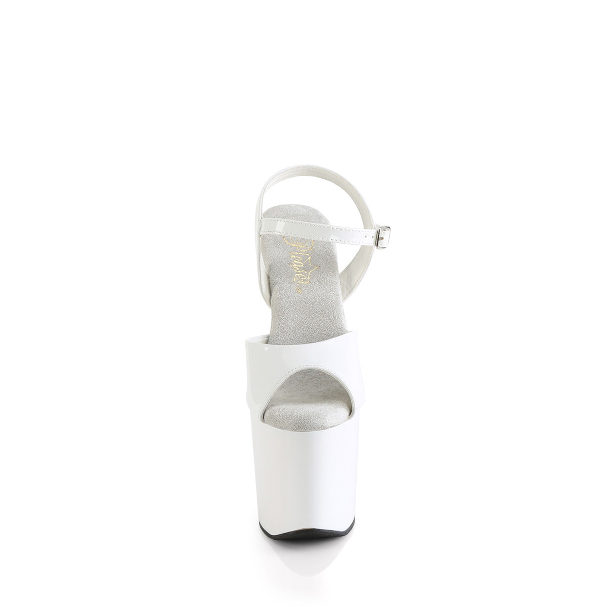 Pleaser Sandals CRAZE-809 Wht Pat/Wht