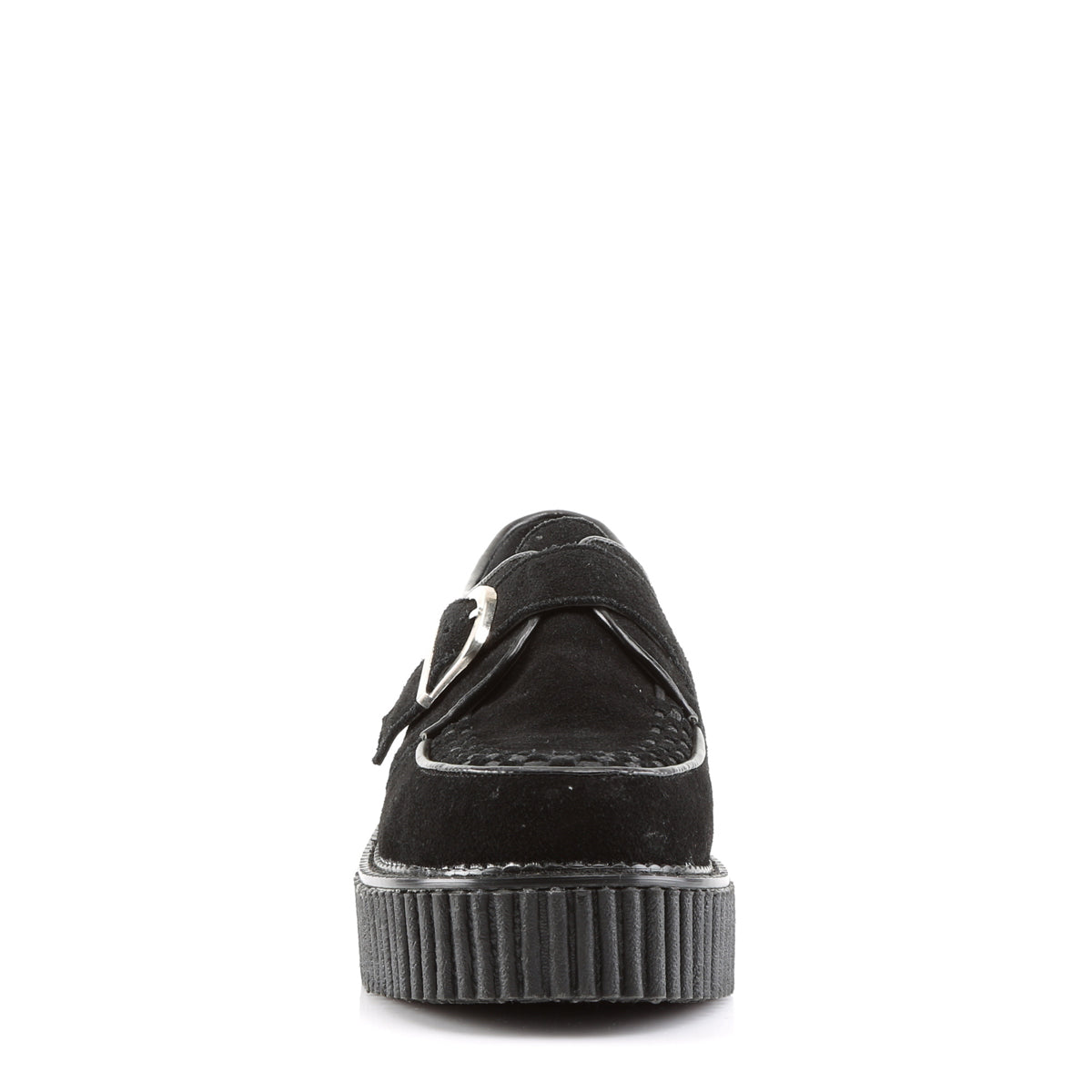 DemoniaCult Womens Low Shoe CREEPER-118 Blk Vegan Suede