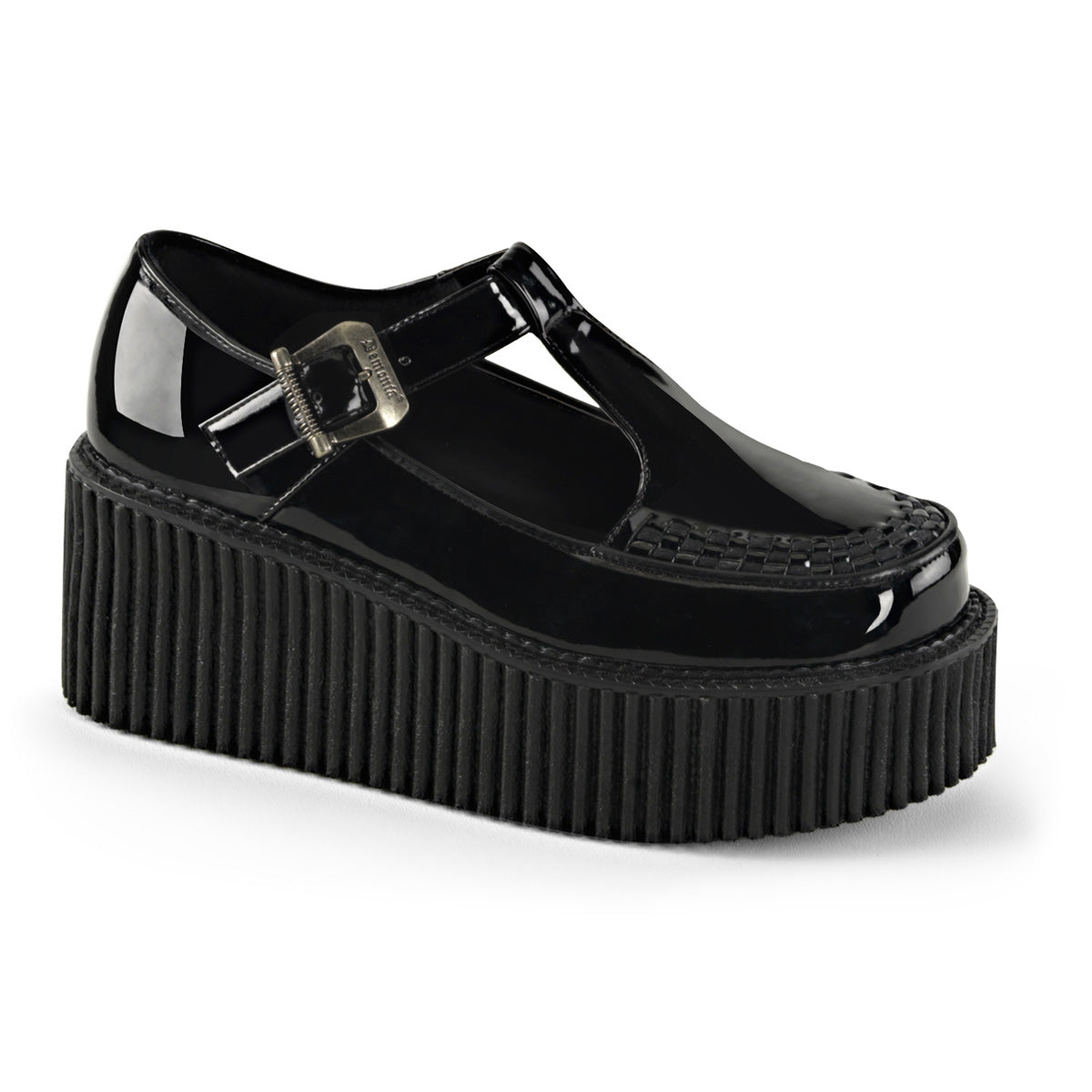 DemoniaCult Damen -Niederschuh CREEPER-214 blk pat