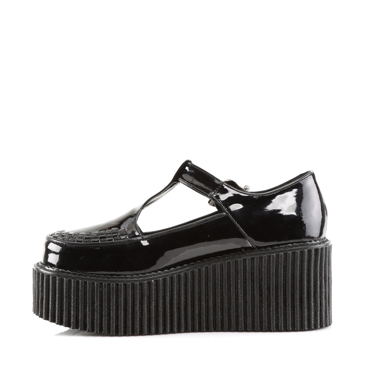 DemoniaCult Damen -Niederschuh CREEPER-214 blk pat