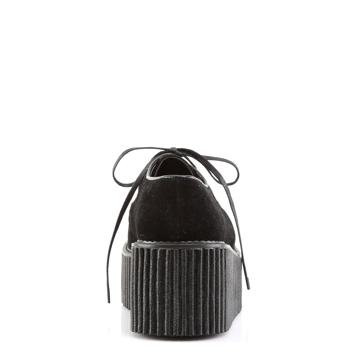 DemoniaCult Damen -Niederschuh CREEPER-216 BLK Veganer Wildleder