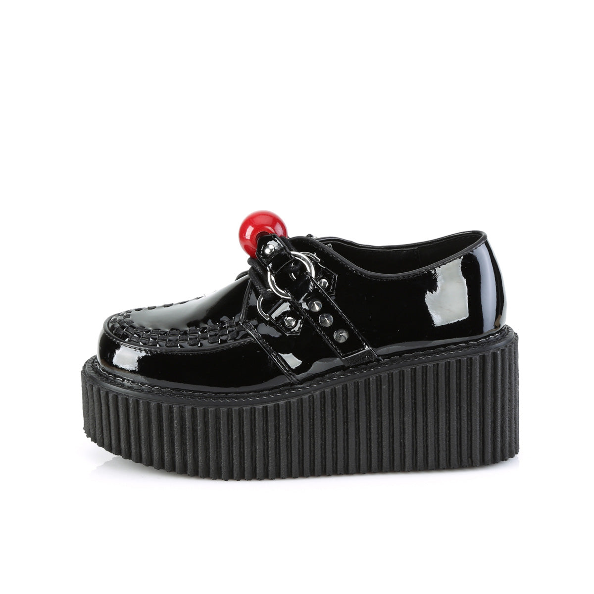 DemoniaCult Damen -Niederschuh CREEPER-222 BLK Pat