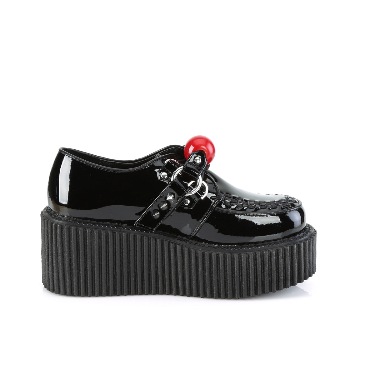 DemoniaCult Damen -Niederschuh CREEPER-222 BLK Pat