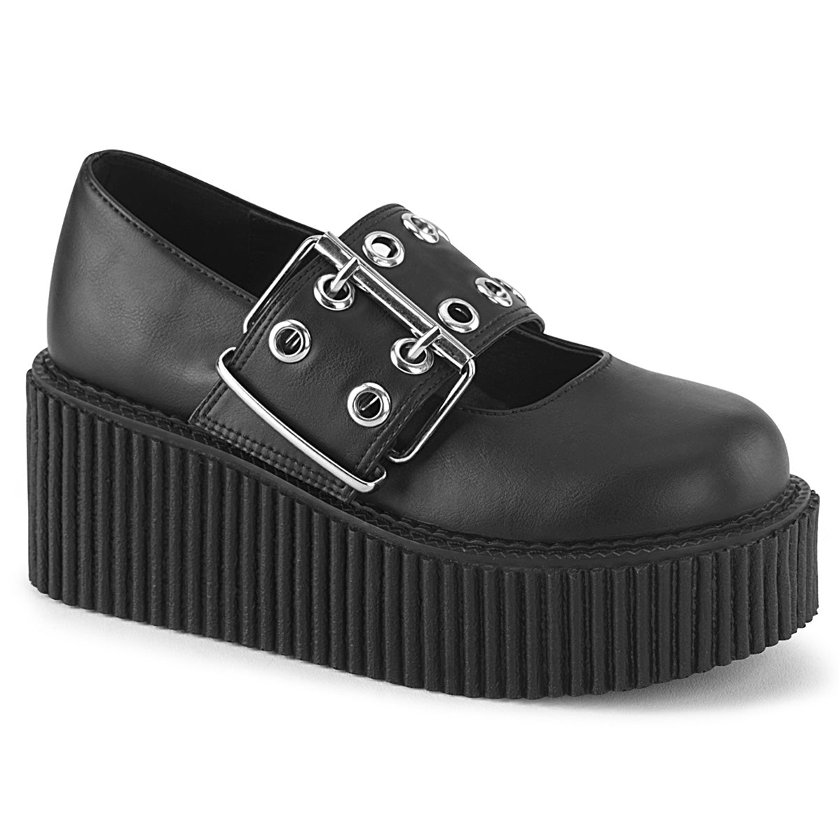DemoniaCult Niederschuh CREEPER-230 BLK Vegan Leder